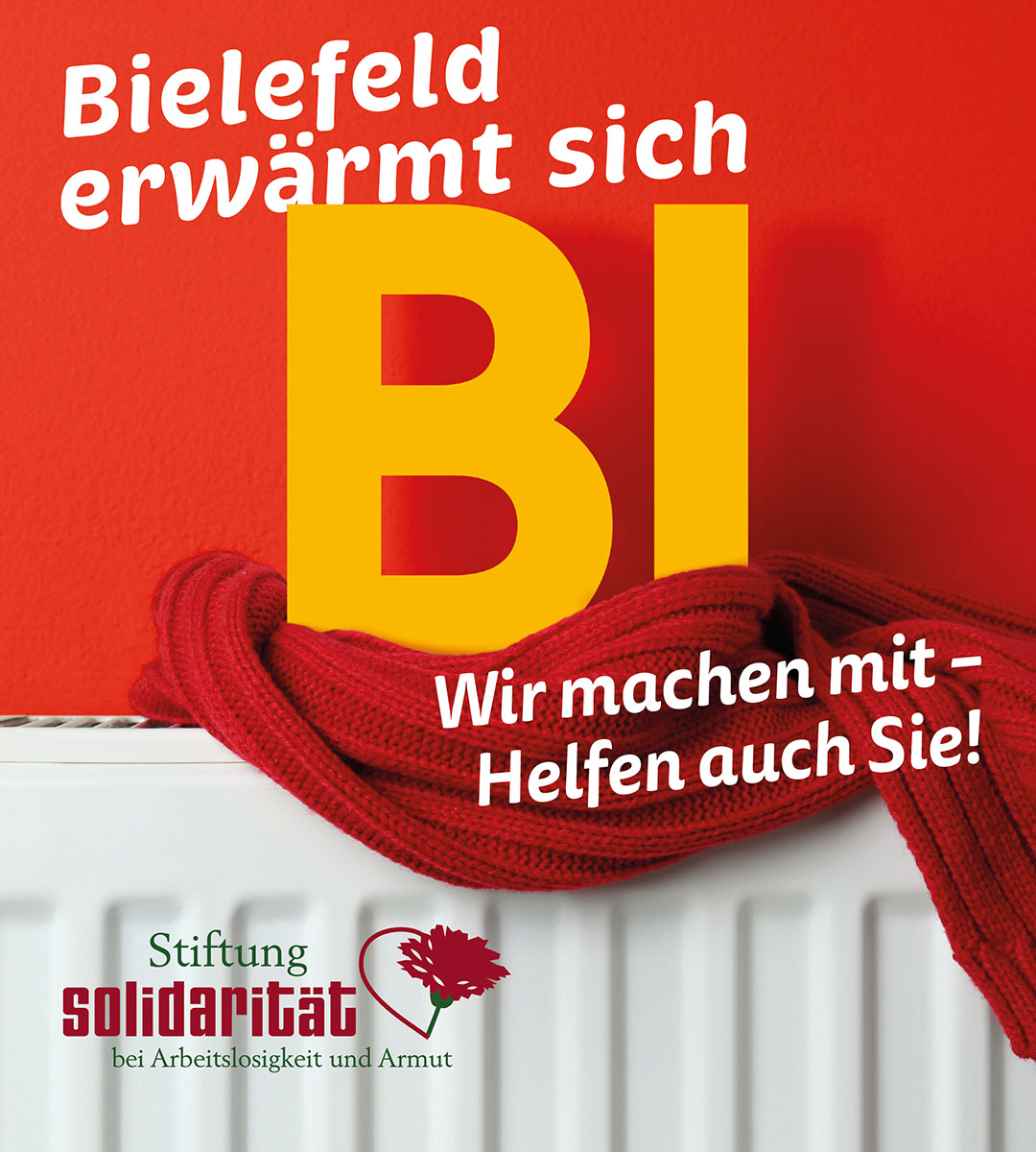 Poster Bielefeld erwärmt sich Postermotiv der Aktion „Bielefeld erwärmt sich“